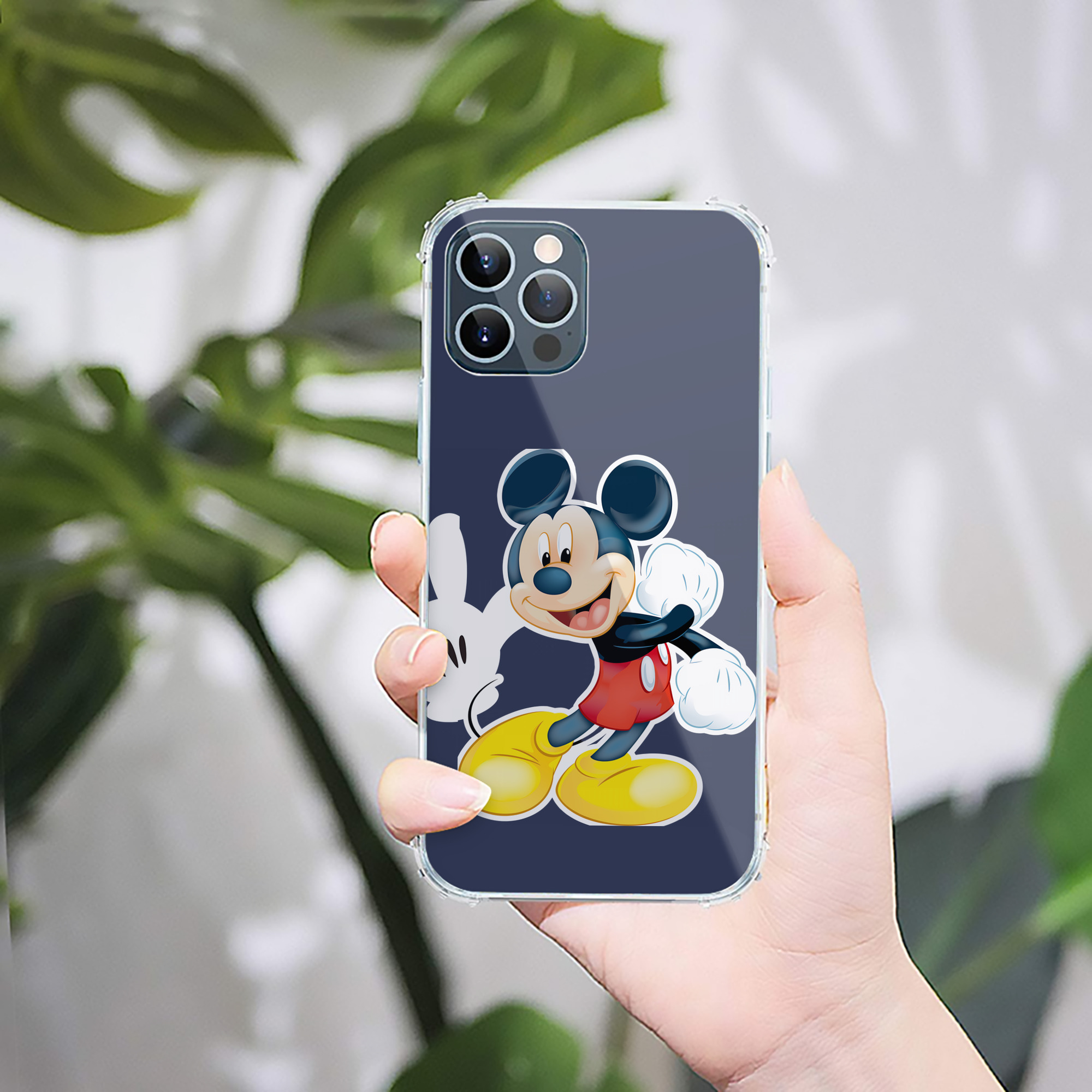 （画像用） ミッキーマウス Mickey Mouse 【iPhone 12シリーズ対応】透明スマホケース（クリアソフトケース）